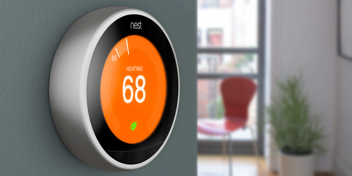 A digital thermostat.