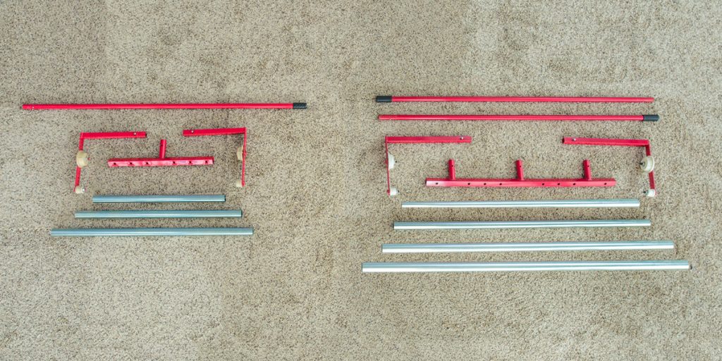 Different parts of a surface protective film applicator.