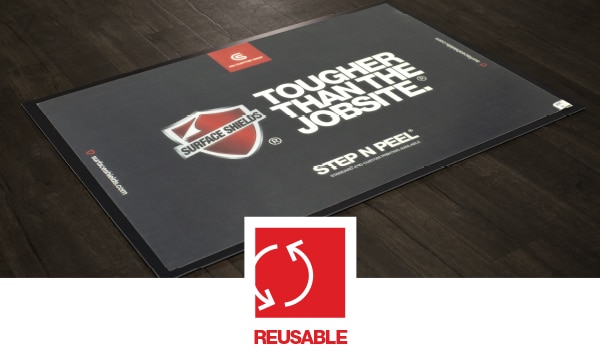 A Step N Peel mat with Surface Shields branding.