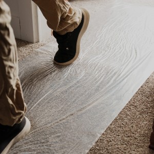 walking on surface shields carpet film